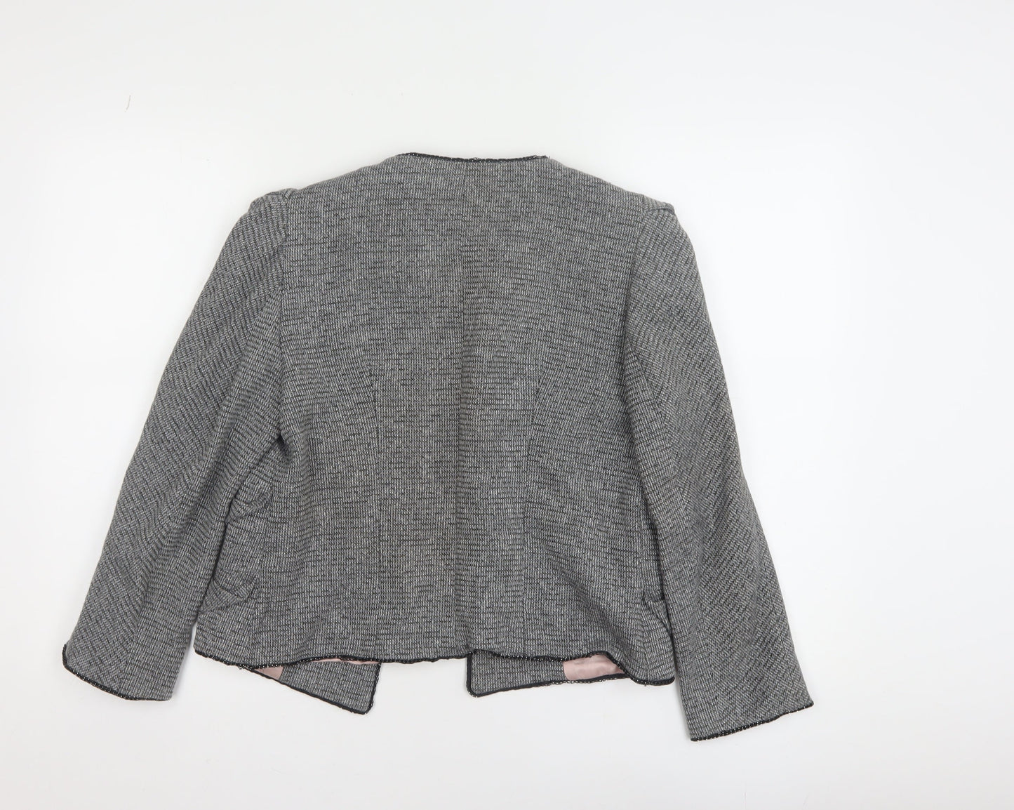 Womens UK Size 14 Zara Basic Regular Grey Blazer