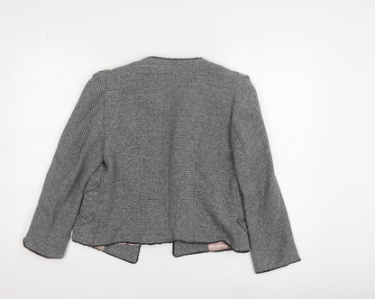 Womens UK Size 14 Zara Basic Regular Grey Blazer