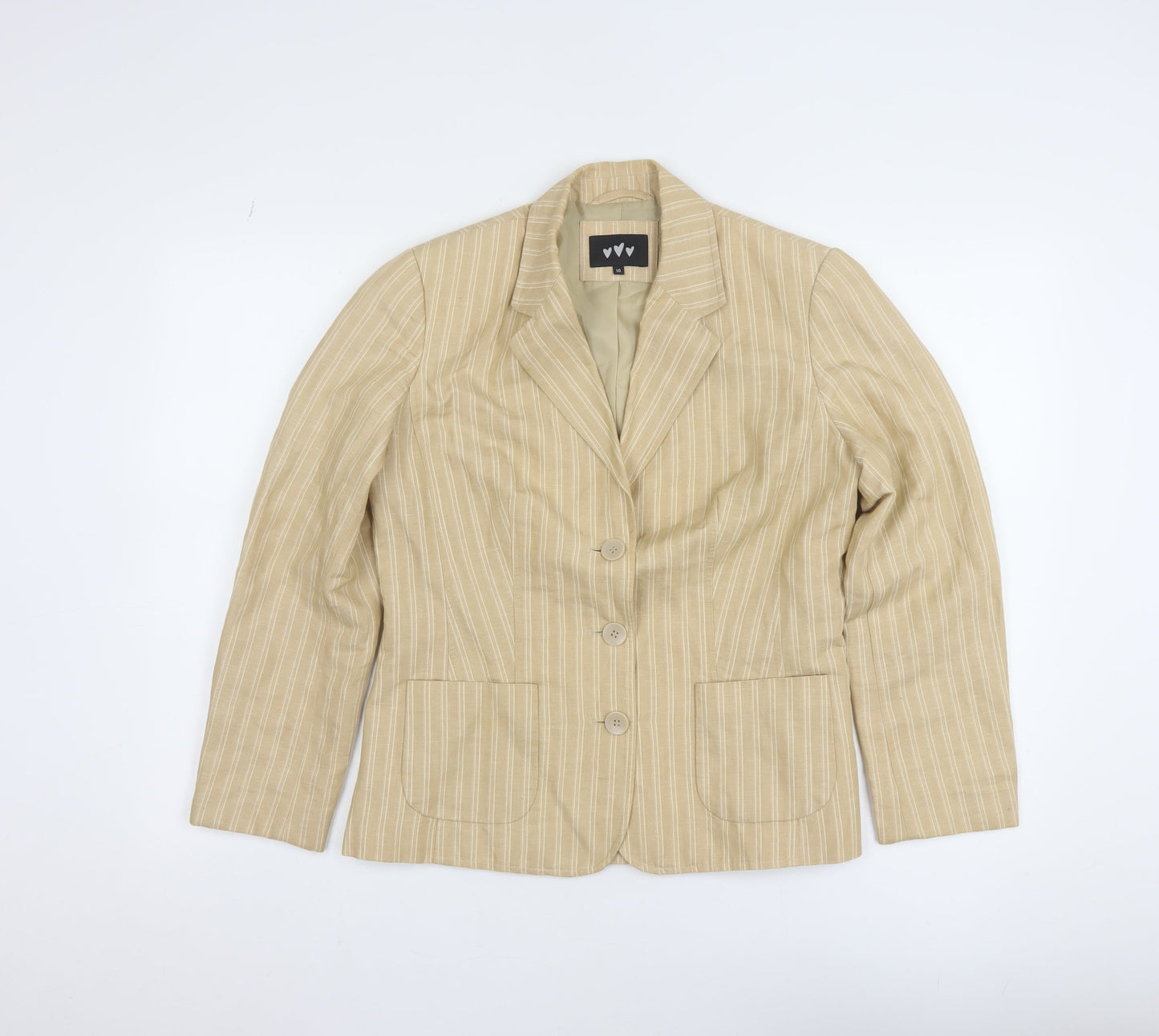 Womens UK Size 10 Marks and Spencer Regular Beige Blazer