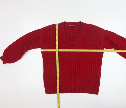 Womens UK Size S Marks and Spencer Red Pullover Jumper