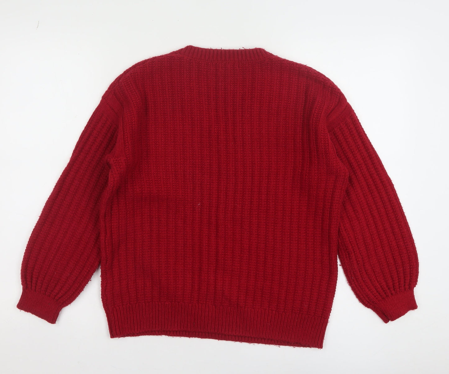 Womens UK Size S Marks and Spencer Red Pullover Jumper