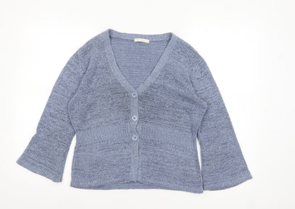 Womens UK Size 12 Marks and Spencer Blue Cardigan Jumper