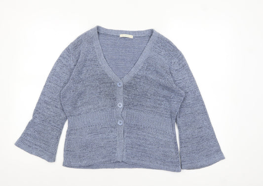 Womens UK Size 12 Marks and Spencer Blue Cardigan Jumper