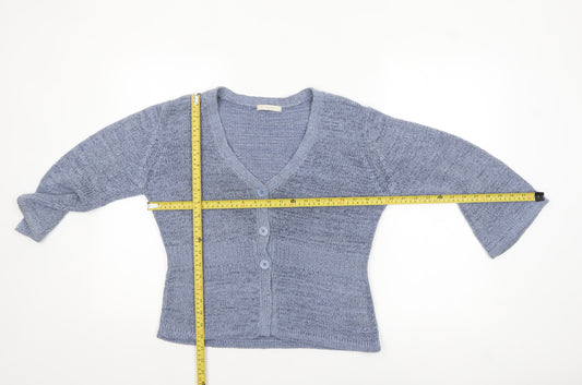Womens UK Size 12 Marks and Spencer Blue Cardigan Jumper
