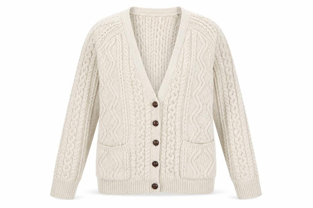 Womens UK Size 6 Topshop Ivory Cardigan Jumper
