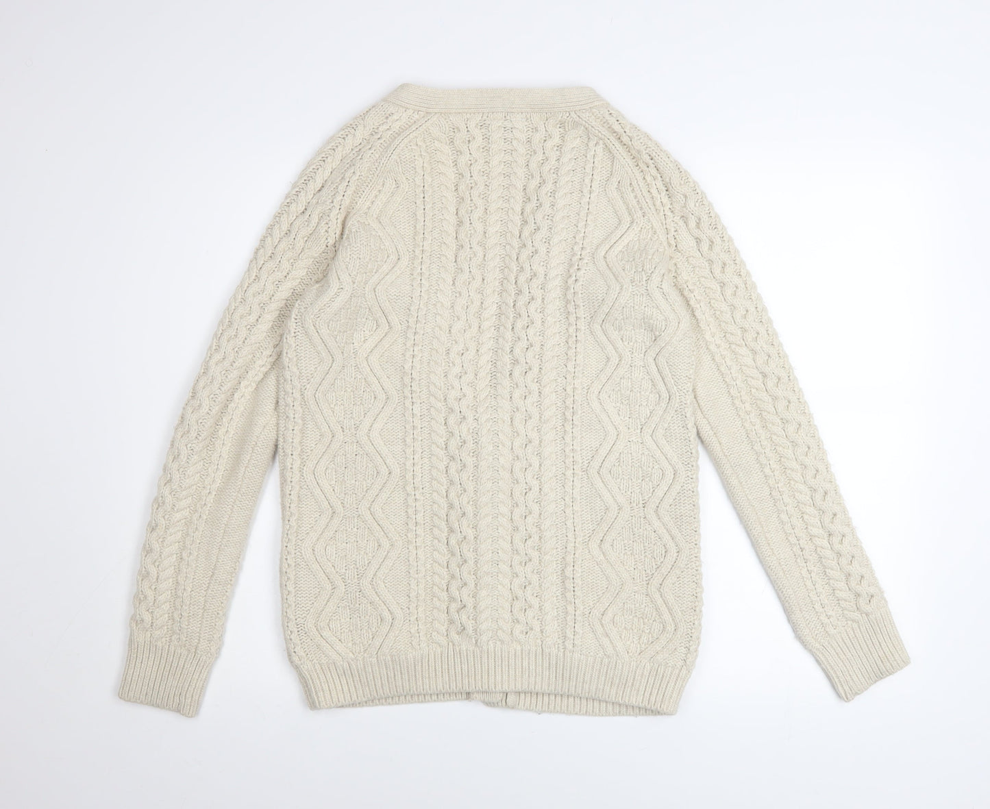 Womens UK Size 6 Topshop Ivory Cardigan Jumper