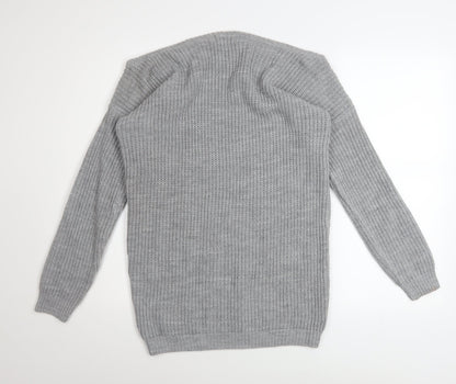 Womens UK Size M/L Missguided Grey Pullover Jumper