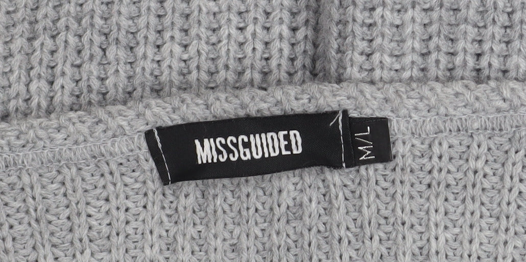 Womens UK Size M/L Missguided Grey Pullover Jumper