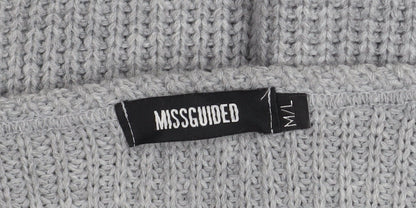 Womens UK Size M/L Missguided Grey Pullover Jumper