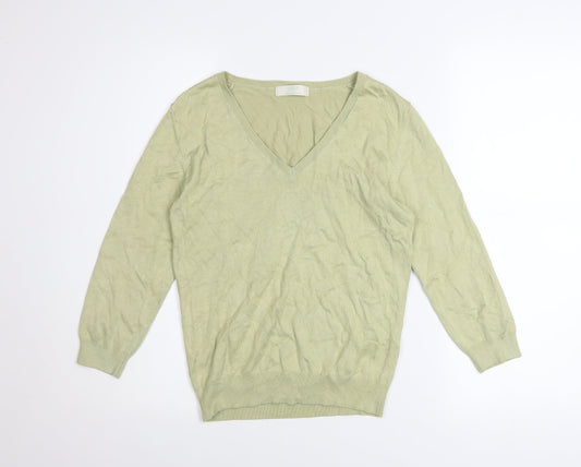 Womens UK Size 14 Marks and Spencer Green Pullover Jumper