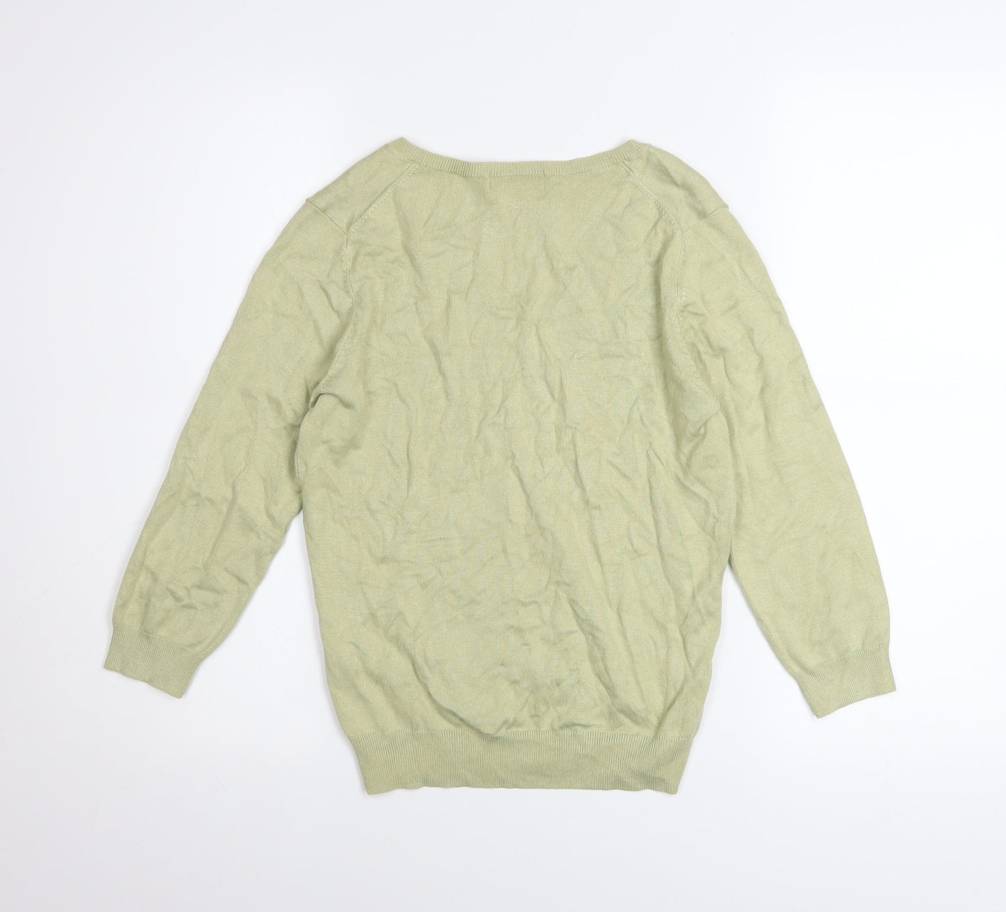 Womens UK Size 14 Marks and Spencer Green Pullover Jumper