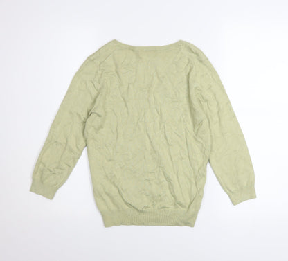 Womens UK Size 14 Marks and Spencer Green Pullover Jumper