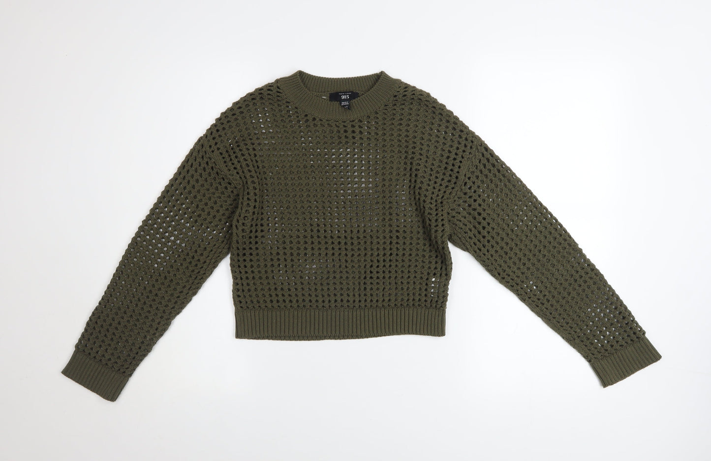 Girls UK Size 10-11 Years New Look Green Pullover Jumper