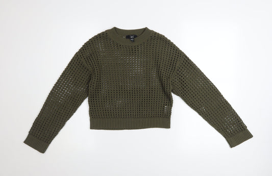 Girls UK Size 10-11 Years New Look Green Pullover Jumper