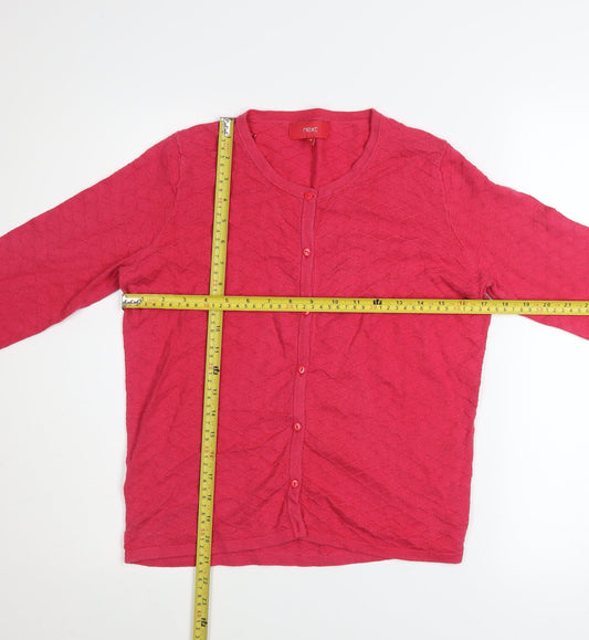 Womens UK Size 10 NEXT Pink Cardigan Jumper