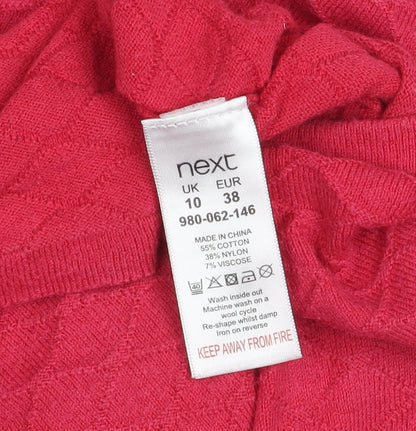 Womens UK Size 10 NEXT Pink Cardigan Jumper