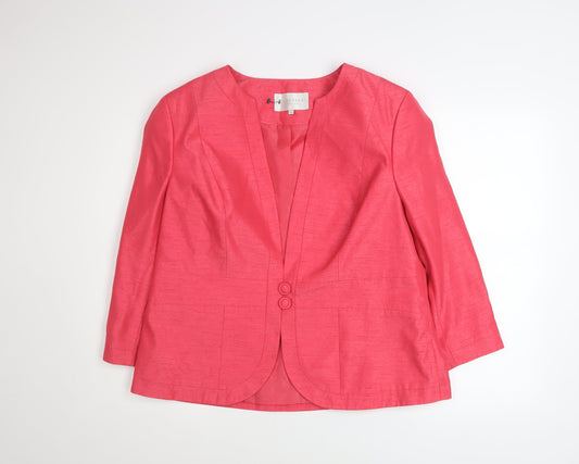 Debenhams Women’s Pink Lined Short Blazer Jacket Size 18