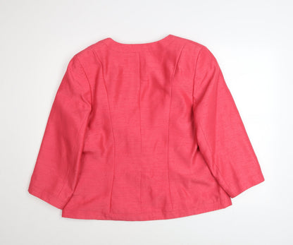 Debenhams Women’s Pink Lined Short Blazer Jacket Size 18