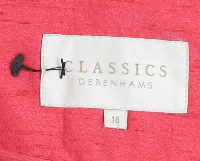Debenhams Women’s Pink Lined Short Blazer Jacket Size 18
