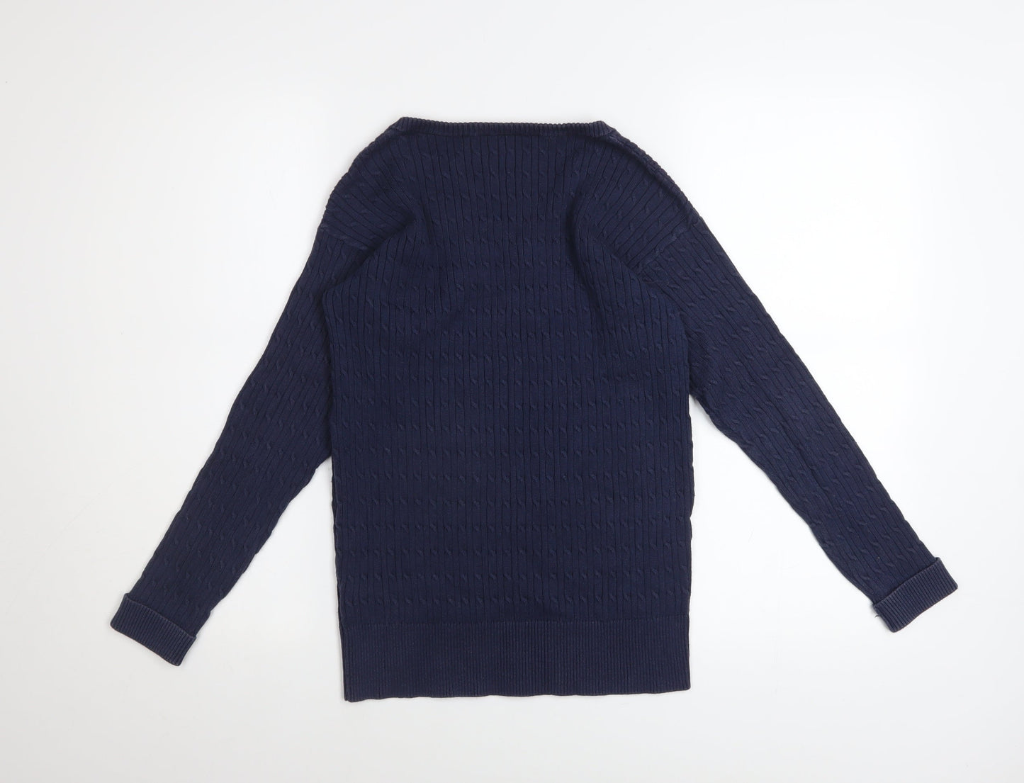 Womens UK Size 12 Crew Clothing Company Blue Pullover Jumper