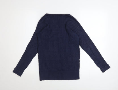 Womens UK Size 12 Crew Clothing Company Blue Pullover Jumper