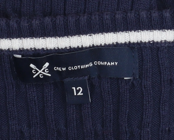 Womens UK Size 12 Crew Clothing Company Blue Pullover Jumper