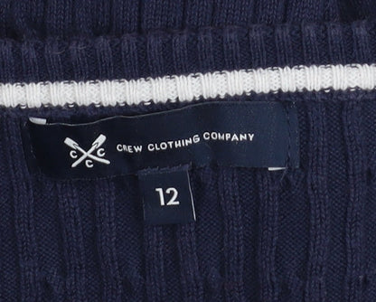 Womens UK Size 12 Crew Clothing Company Blue Pullover Jumper