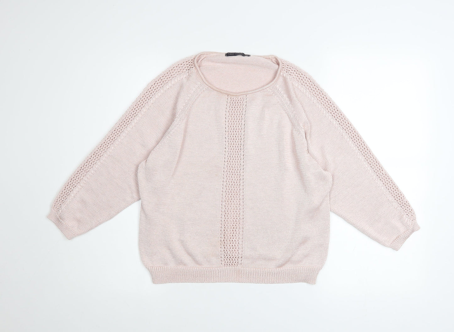 Womens UK Size 14 Marks and Spencer Pink Pullover Jumper