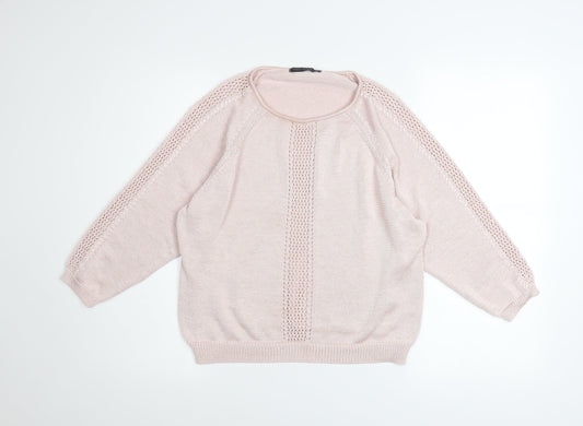 Womens UK Size 14 Marks and Spencer Pink Pullover Jumper