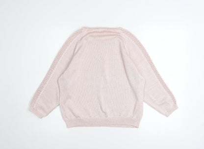 Womens UK Size 14 Marks and Spencer Pink Pullover Jumper