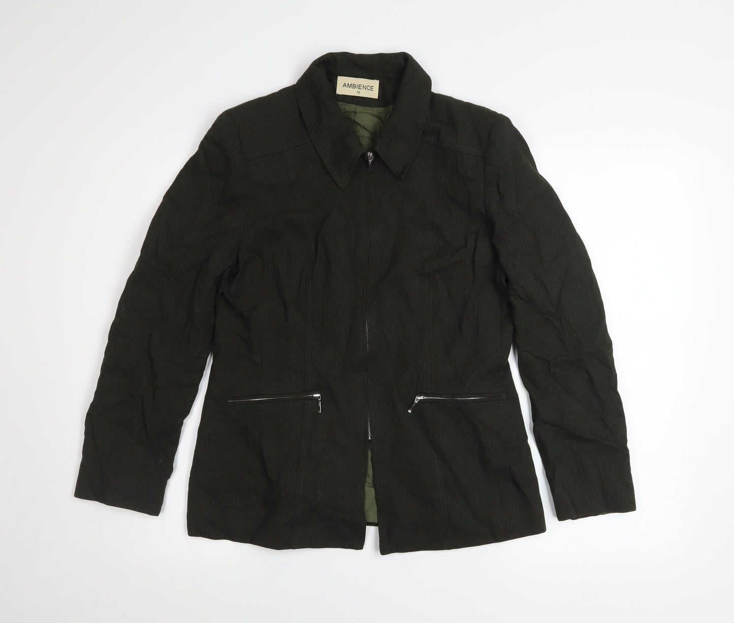 Womens UK Size 12 Ambience Black Basic Jacket