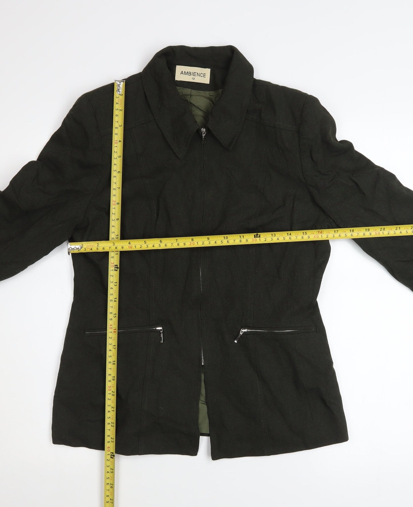 Womens UK Size 12 Ambience Black Basic Jacket