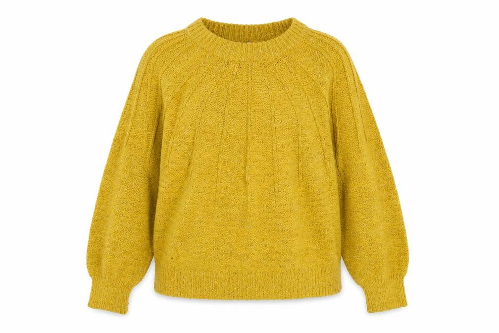 Womens UK Size L Papaya Yellow Pullover Jumper