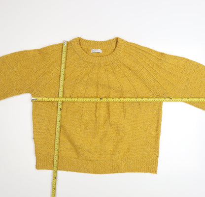 Womens UK Size L Papaya Yellow Pullover Jumper