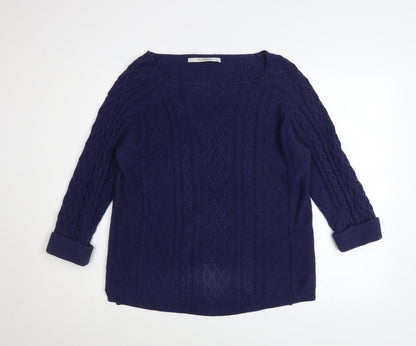 Womens UK Size L TRU collection Blue Pullover Jumper