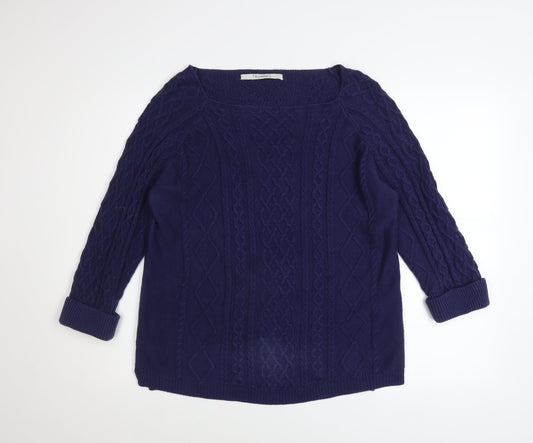 Womens UK Size L TRU collection Blue Pullover Jumper