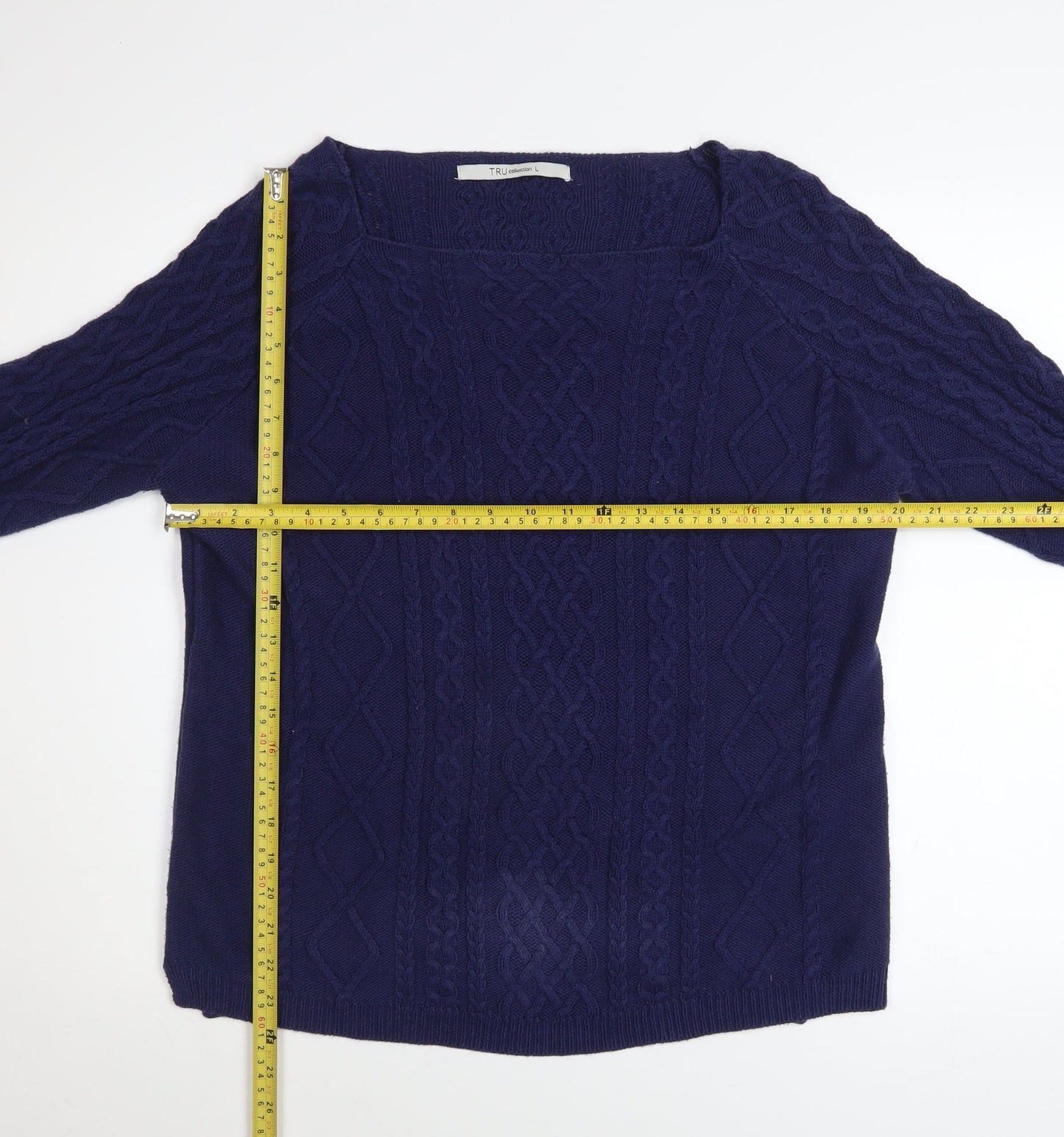 Womens UK Size L TRU collection Blue Pullover Jumper