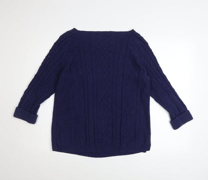Womens UK Size L TRU collection Blue Pullover Jumper
