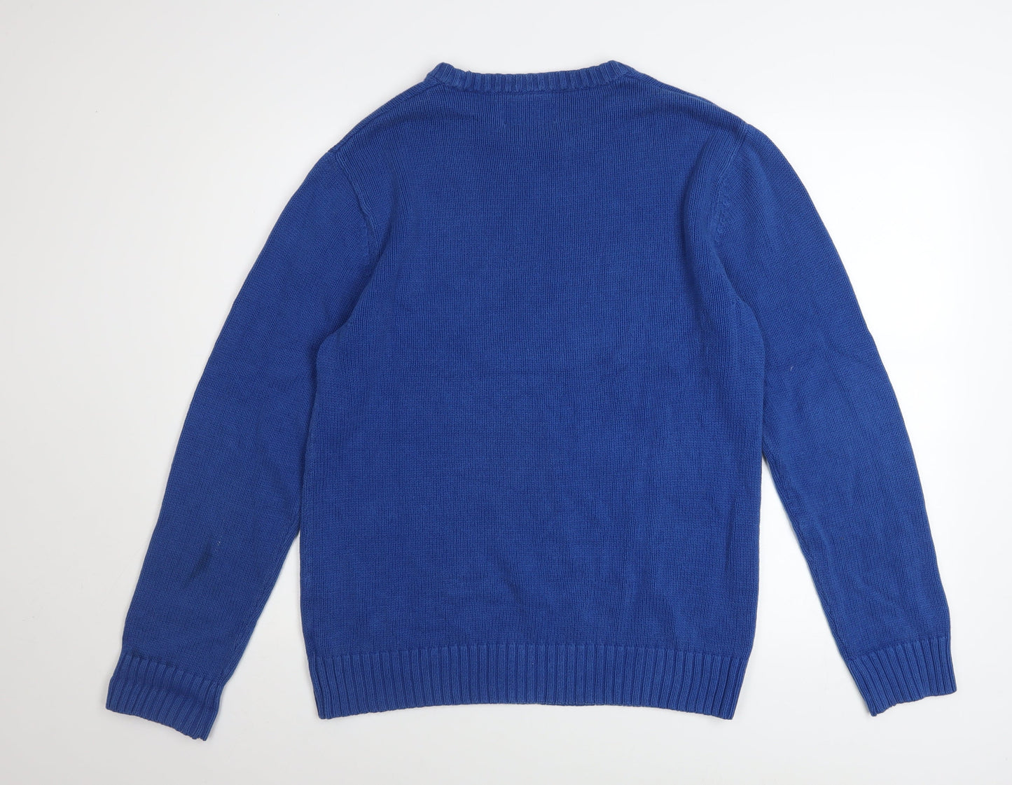 Mens UK Size M Chaps Blue Pullover Jumper