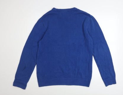 Mens UK Size M Chaps Blue Pullover Jumper