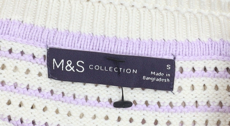 Womens UK Size S Marks and Spencer Ivory Pullover Jumper