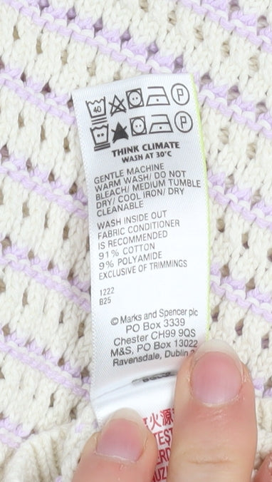 Womens UK Size S Marks and Spencer Ivory Pullover Jumper