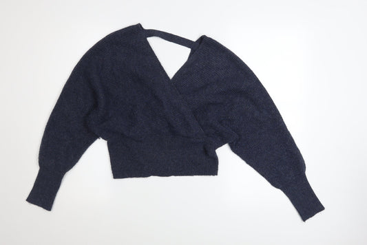Womens UK Size XL Y.A.S Blue Wrap Jumper