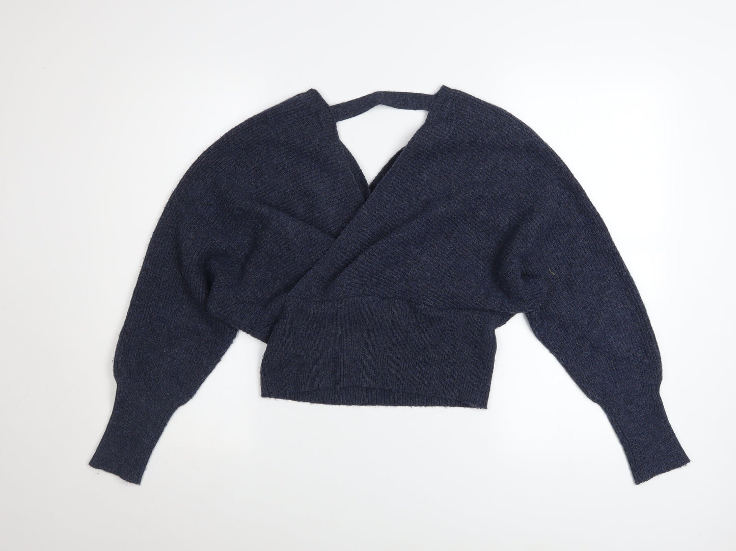 Womens UK Size XL Y.A.S Blue Wrap Jumper