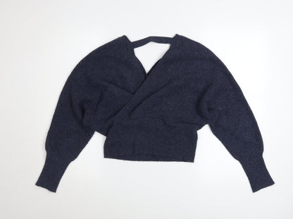 Womens UK Size XL Y.A.S Blue Wrap Jumper