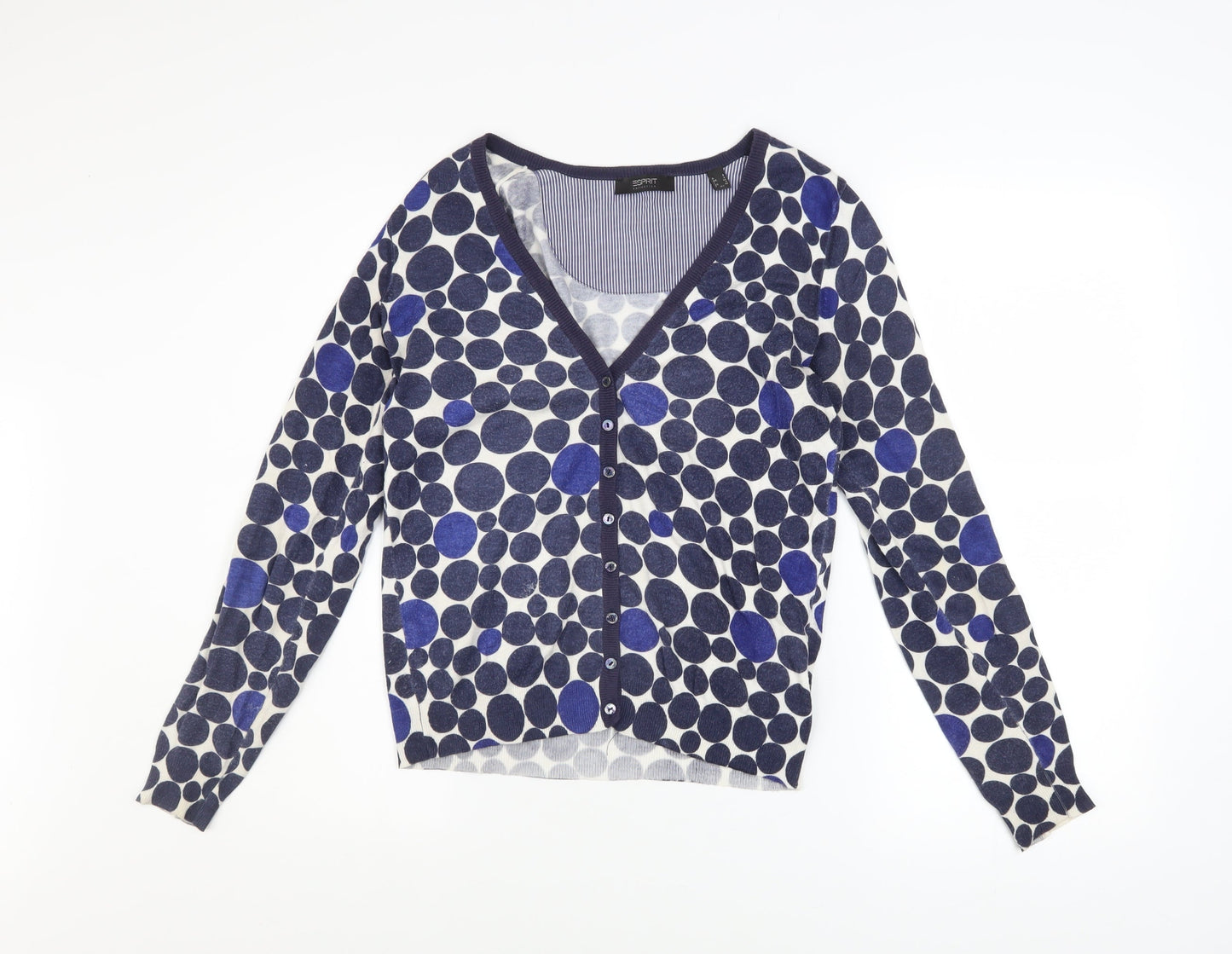 Womens UK Size S Esprit Blue Cardigan Jumper