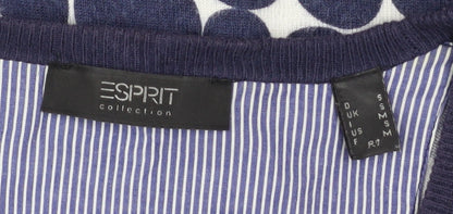 Womens UK Size S Esprit Blue Cardigan Jumper