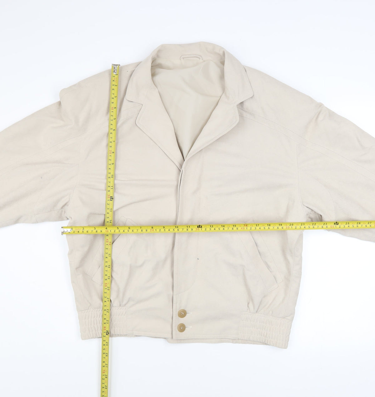 Mens UK Size 40 Austin Reed Beige Bomber Jacket