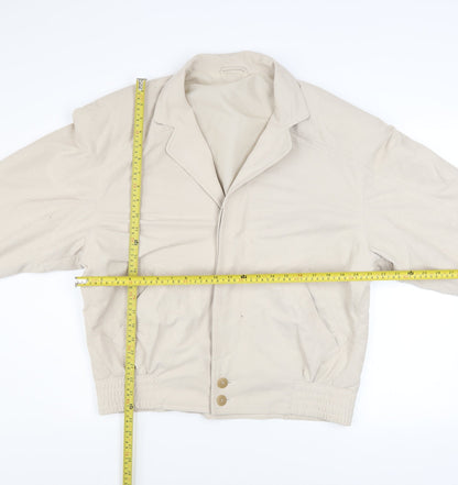 Mens UK Size 40 Austin Reed Beige Bomber Jacket
