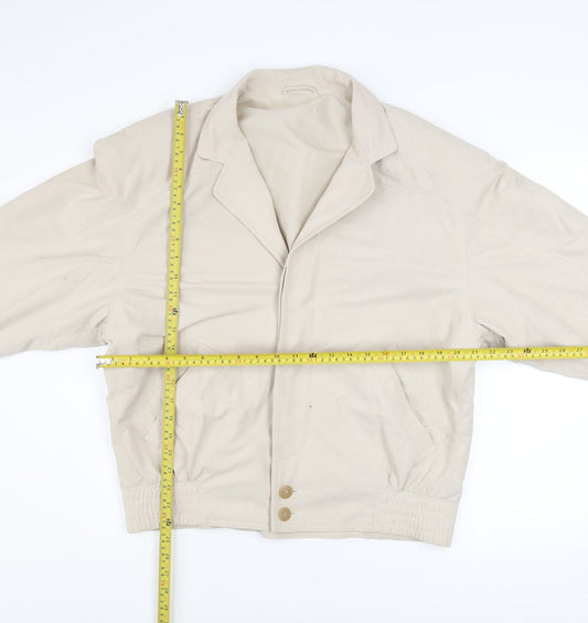 Mens UK Size 40 Austin Reed Beige Bomber Jacket